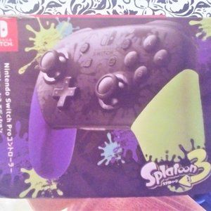 Nintendo Switch Splatoon 3 ProController Controller EMPTY Box Purple Japan Green